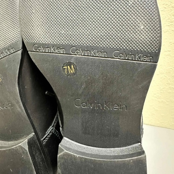 Calvin Klein Men’s Black Leather Oxford Dress Shoes Size 7M Classic Formal - Picture 7 of 8